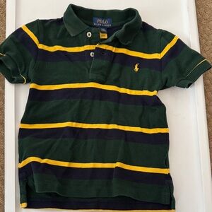Polo by Ralph Lauren Kids Polo with Green and Yellow Stripes